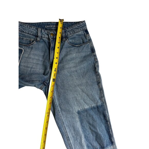 Empyre Frankie Patched Dad Jeans Size 0/28 | Boho Relaxed Fit Distressed Denin - Picture 7 of 8